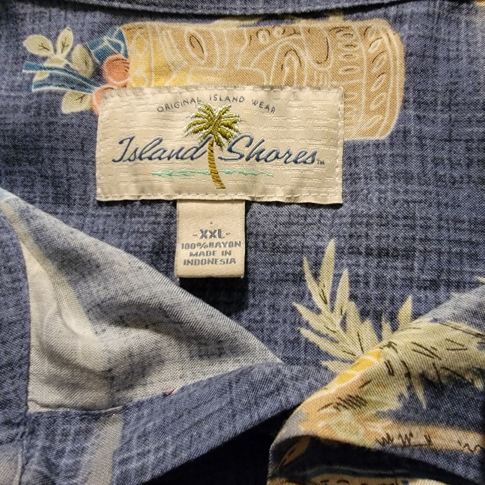 Island Shores Mens 2xl Button Down Hawaiian Shirt Resortwear Tropical‎ - Picture 4 of 4